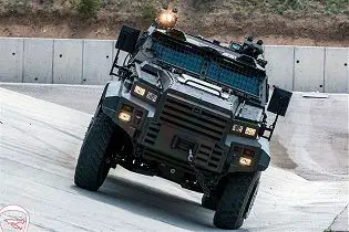 Ejder Yalcin 4x4 tactical wheeled armoured combat vehicle Nurol Makina Turley Turkish defense front view 001
