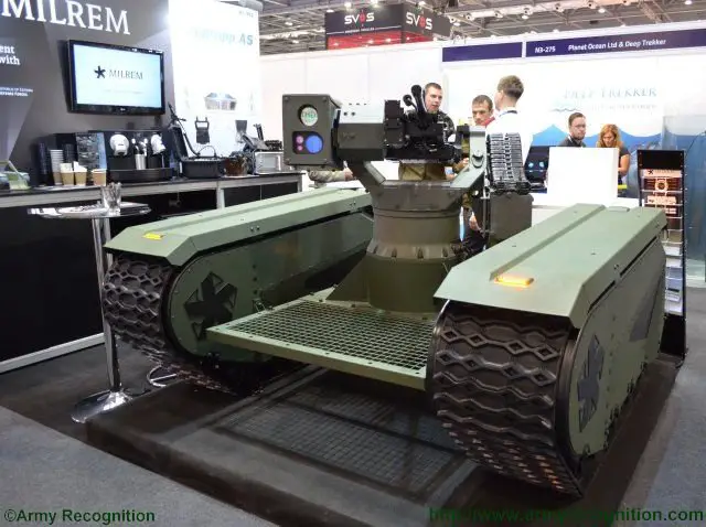 Milrem unveils the first hybrid unmanned tracked vehicle at DSEI the UGV Type 1 640 001