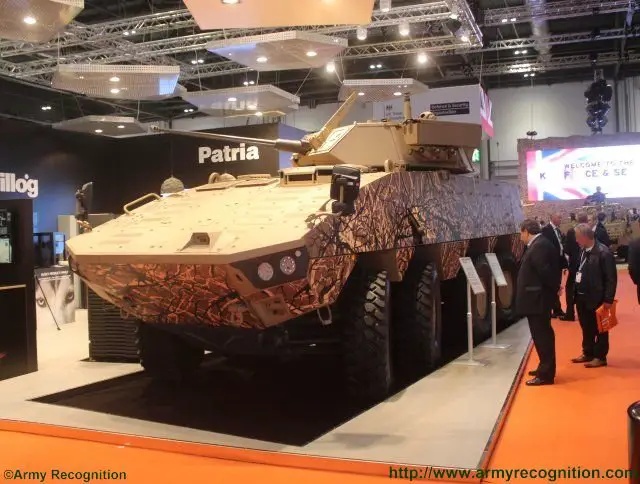 Patria introduces its new AMVXP Infantry Fighting Vehicle in London 640 001