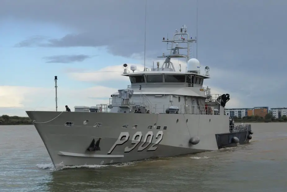 DSEI 2019 Belgian Navy showcased its coastal patrol vessel BNS Pollux P902 925 001