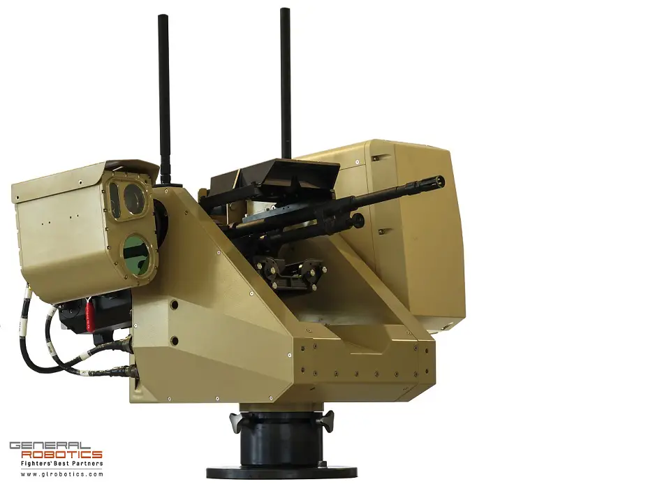 DSEI 2019 General Robotic showcases Pitbull 3 Anti Drone Remote Weapon Station and DOGO Anti Terror Crime Robot 01