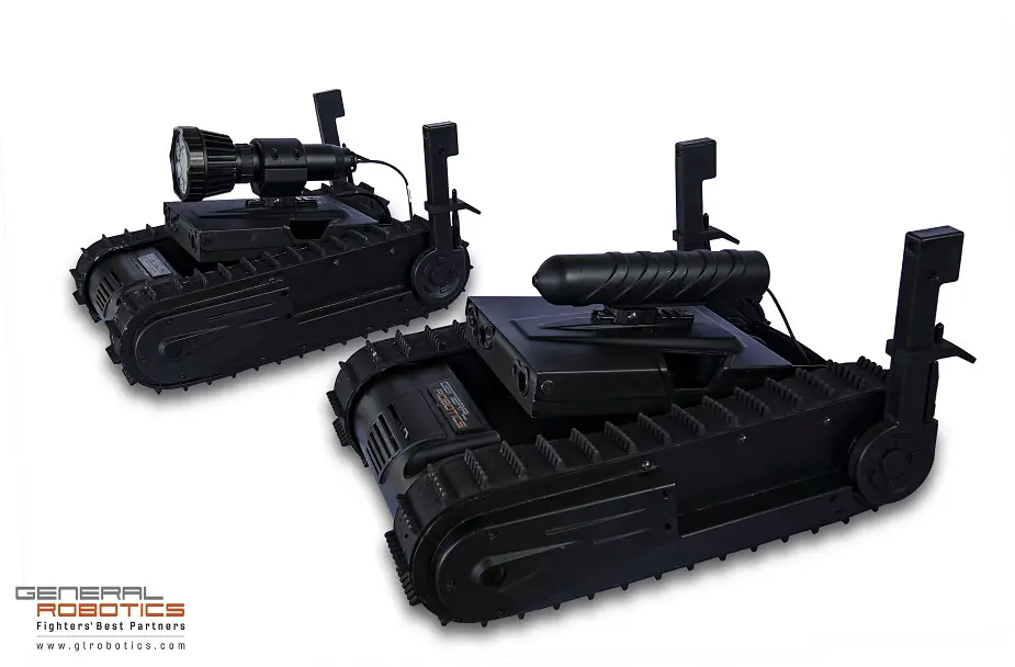 DSEI 2019 General Robotic showcases Pitbull 3 Anti Drone Remote Weapon Station and DOGO Anti Terror Crime Robot 02
