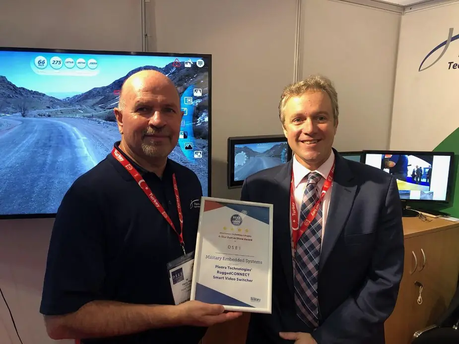 DSEI 2019 Pleora wins DSEI Best in Show Award from Military Embedded Systems for RuggedCONNECT