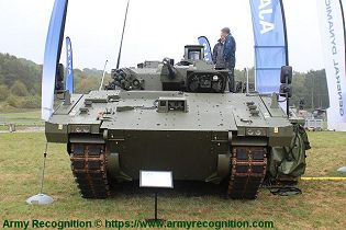Ajax reconnaissance ISTAR tracked armored vehicle General Dynamics United Kingdom British army front view 001