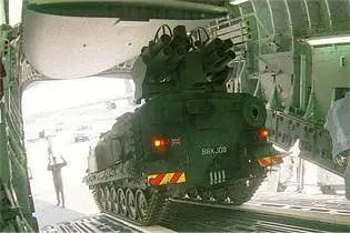 Stormer HVM Starstreak air defense missile system on tracked armored vehicle rear view 001