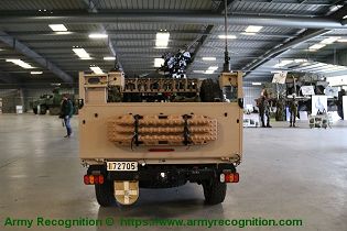 FOX RRV Rapid Reaction Vehicle Jankel 4x4 light tactical vehicle United Kingdom industry rear view 002