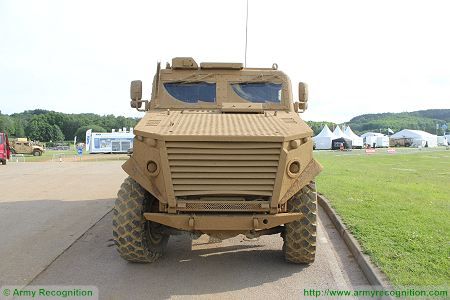 Foxhound LPPV Light Protected Patrol Vehicle United Kingdom British army front side view 002