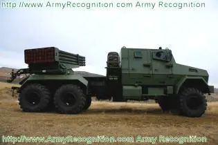 New Georgian Georgia 122mm MRLS Multiple Rocket Launcher System data sheet specifications information description pictures photos images intelligence identification intelligence army defence industry military technology tracked combat 