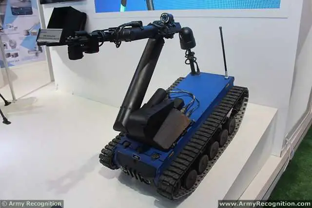 The Turkish Company Aselsan presents latest development of Explosive Ordnance Disposal Unmanned Robot KAPLAN at KADEX 2014, the International Exhibition of weapons systems and Military equipment in Astana (Kazakhstan). The KAPLAN EOD robot is currently in service with the Turkish Police.