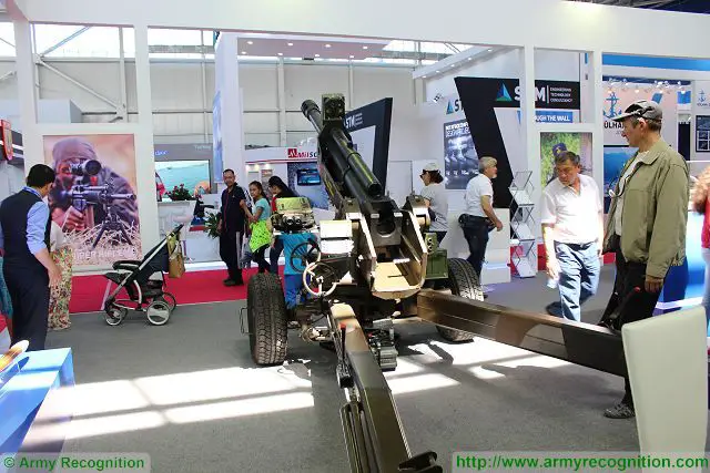 The Turkish Company MKE presents for the first time in Kazakhstan its new 105mm air transportable light towed howitzer. The new 105mm MKE towed howitzer can provides direct and indirect fire support to the forces deployed in combined arms operations.
