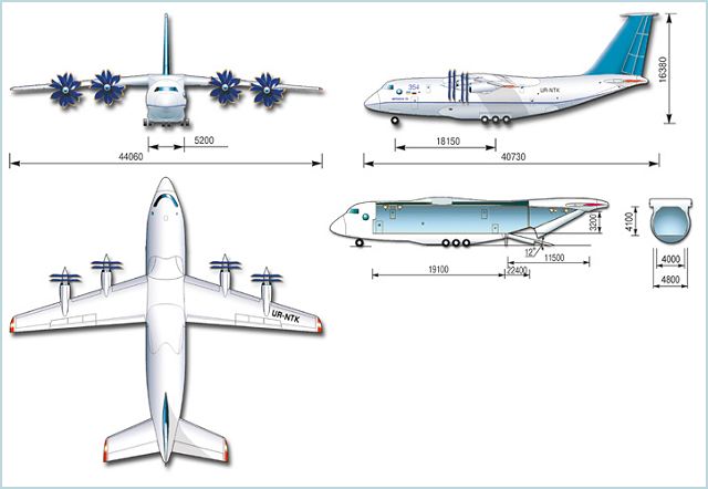 An-70 medium-range military transport aircraft technical data sheet specifications intelligence description information identification pictures photos images video Antonov Ukraine Ukrainian Air Force defence industry technology