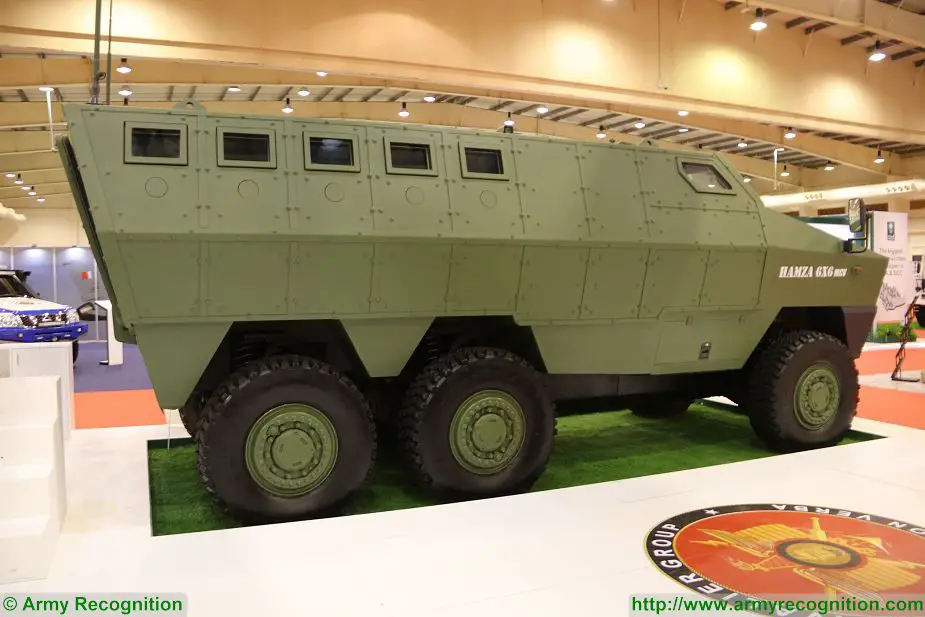 Hamza 6x6 MRAP Mine Resistant Ambush Protected vehicle BIDEC 2017 first edition of Bahrain defense Exhibition 925 002