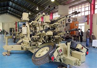 Mesbah-1 Mesbah 1 23mm towed anti-aircraft eight-cannon technical data sheet specifications description information intelligence identification pictures photos video anti-aircraft defence system Iran Iranian army defence industry military technology