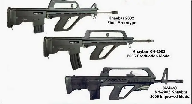 Development phase of the Iranian-made KH-200 Kyaybar 5.56mm bullpup assault rifle. 