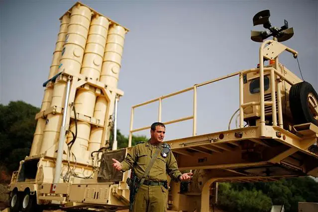 Two Arrow 2 batteries are providing the top level of a three-tier Israeli missile defense shield that includes the short-range Iron Dome system, built by Israel's Rafael Advanced Defense Systems, and the medium-range David's Sling weapon being developed by Rafael and the U.S. Raytheon Co.