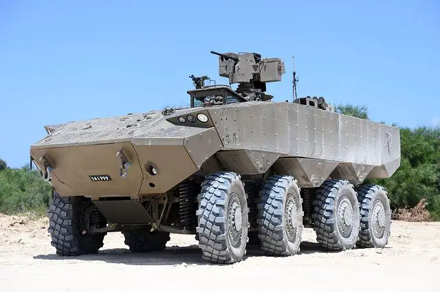 Eitan 8x8 APC wheeled armoured vehicle personnel carrier Israel Israeli army defense industry 640 001