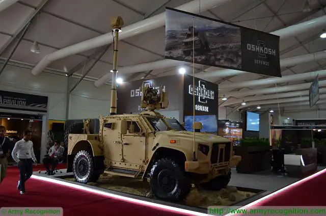 The American Company Oshkosh Defense, LLC, an Oshkosh Corporation (NYSE: OSK) company showcases its Joint Light Tactical Vehicle (JLTV) at the Special Operations Forces Exhibition (SOFEX), which takes place May 10-12 in Amman, Jordan.