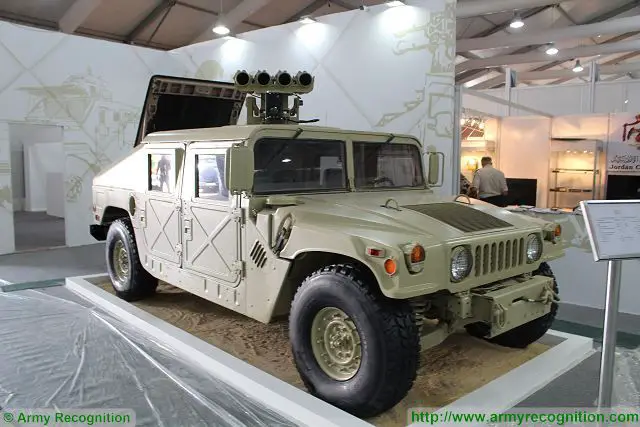 About the technology of anti-tank weapon, Jadara Equipment & Defence Systems presents is new anti-tank module system "Nashshab" which consists of four RP-32 launcher tubes mounted in a single line. The systems is fitted on the top of an HUMVEE with remotely operated aiming and firing system located inside the vehicle. 