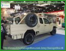 The French Company ACMAT present at IDEX 2009 is new light tactical vehicle ALTV, available in simple and double cab. The ALTV is based to a 4x4 light jeep chassis, with a rear rigid axle with limited slip or differential interlock. The ALTV is motorized with a Turbo Diesel 2.5 liter with a manual gearbox with 6 forward and 1 reverse or automatic gear box with 5 forward and 1 reverse. The ALTV can run at a maximum speed of 170 km/h with a range of 1,600 km. The main cabin is fitted with two seats, the back side of the chassis is fitted with 2x4 seated benches. The ballistic protection is level B4X, and the anti-mine protection is level 1 STANAG 4569. The ALTV can be equipped with weapon station as 12.7 mm machine gun circular station, 7.62 mm machine gun swivel station and 40 mm grenade launcher station. The ALTV can be used for logistic and Special Forces units, with a high level of cross country capability. The ALTV is air transportable by plane and suitable for parachuting. 