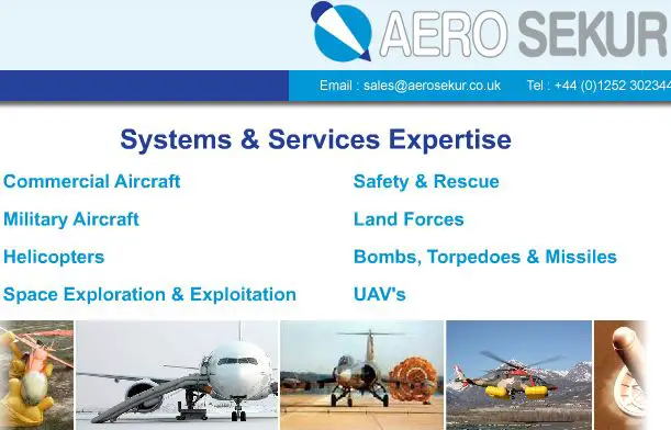 Aero Sekur announces latest development projects for its integrated range of ground defence apparel at IDEX 2011. Visit Aero Sekur at IDEX 2011 Stand A02, Hall 6. 