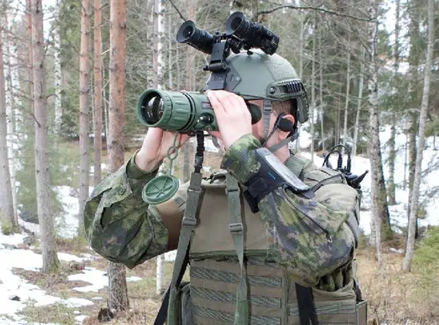 ABU DHABI, United Arab Emirates, (Feb. 18, 2013) — The Finnish Defence Forces awarded Raytheon Company a contract to procure PhantomIRxr® 17µm thermal biocular systems. The biocular uses thermal imaging to pinpoint targets through darkness, smoke and dust. 
