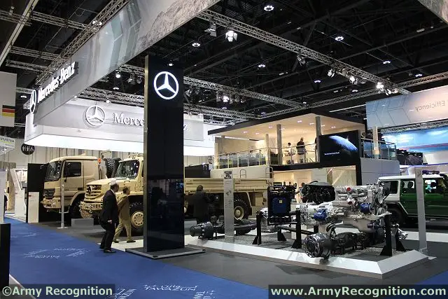 Mercedes-Benz at IDEX 2013 presents the answer for the late-breaking issue “refurbishment of existing military fleets” with its FGA Component-Kit solution. The improved performance standards required for vehicles and new challenges to be faced during operations are good reasons for the refurbishment of vehicles already in use. The most important reason is however the preservation of existing and approved vehicle fleets which fulfills a wide range of roles since many years.