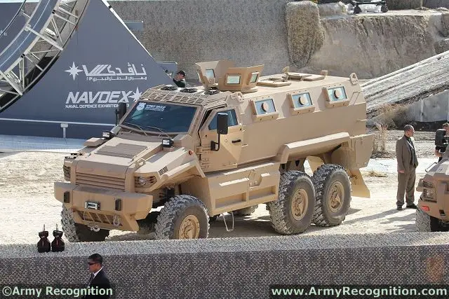 This brand new 6x6 variant of the Typhoon MRAP, manufactured entirely within the UAE, can be configured to carry up to 14 personnel. Powered by a Cummins 400 horse power engine with Alison 3200 5-speed automatic transmission, the Typhoon 6x6 is one of the most reliable vehicles in its class, offering blast and ballistic protection to STANAG 4 level