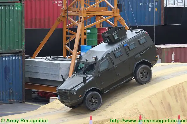 At IDEX 2015, the International Defense Exhibition of Abu Dhabi (UAE), International Armored Group (IAG) is showcasing Guardian, Jaws & Sentry Armored Personnel Carriers as well one or two commercial vehicles at IDEX 2015