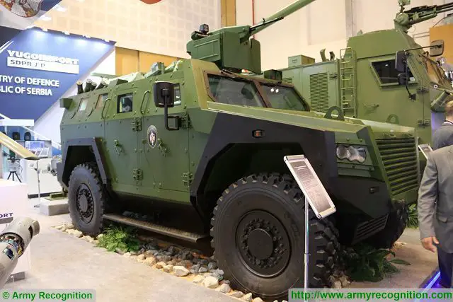 Yugoimport from Serbia unveils new Milosh 4x4 multipupose armoured vehicle at IDEX 2017 640 001