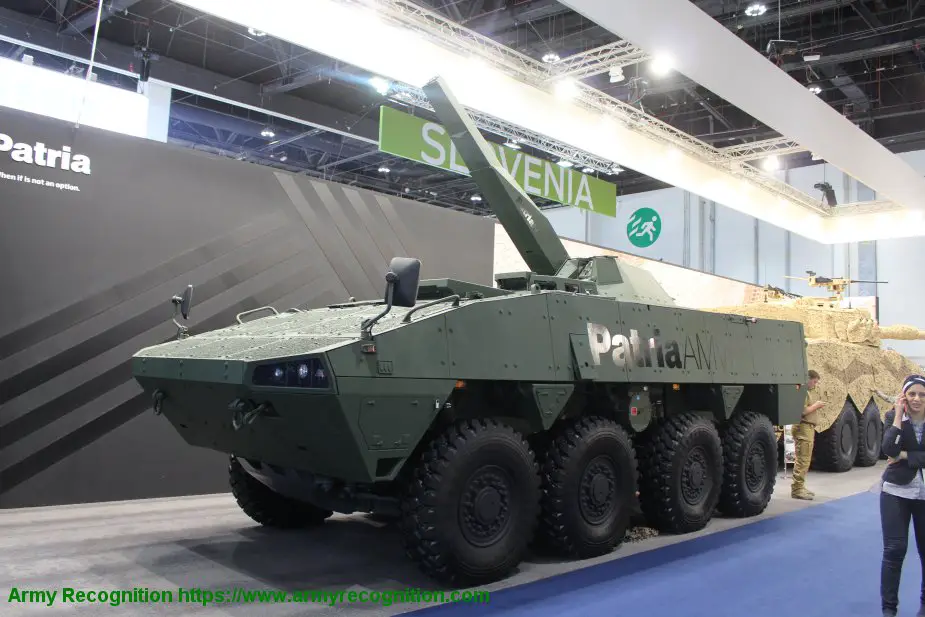 IDEX 2019 Patria AMV extended payload performance and protection