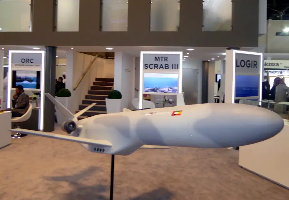 IDEX 2019 Emirates Advanced Reasearch and Technology unveils SCRAB III target drone