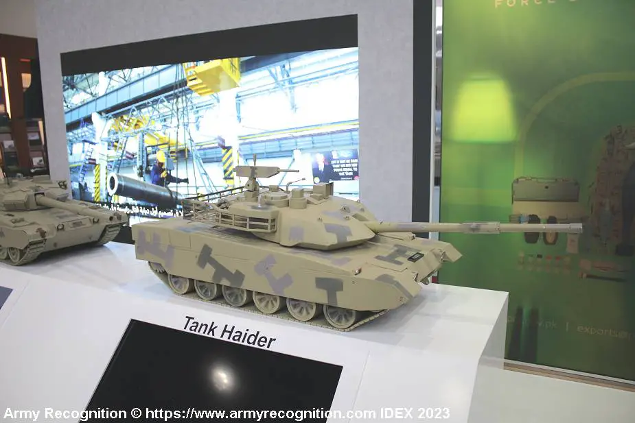 Pakistan unveils its new local made Haider MBT Main Battle Tank IDEX 2023 925 002