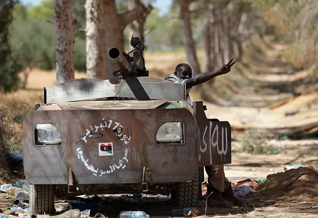 Civilian vehicles are also transformed into armoured vehicle, armour plates are fitted around the vehicle to increase the protection against anti-tank rocket and small arms firing. Libyan rebel fighter’s cuts metal from destroyed tanks to be used to create armour for light rebel vehicles.