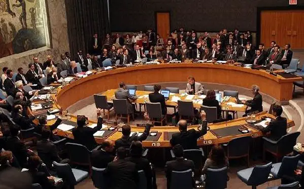 The United Nations Security Council on Thursday March 17, 2011, adopted a resolution on Libya that imposes a no-fly zone over the African state and authorizes possible military action except for ground forces. Ten of its 15 members voted in favour. There were no votes against but China and Russia were among five abstentions. 