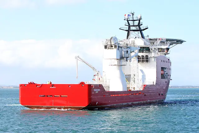 The Navy’s newest ship, Australian Defence Vessel Ocean Shield, has arrived in Australia. The Government announced earlier this year that it had purchased the vessel, formerly known as Skandi Bergen, to add to the Royal Australian Navy's current amphibious ships. 