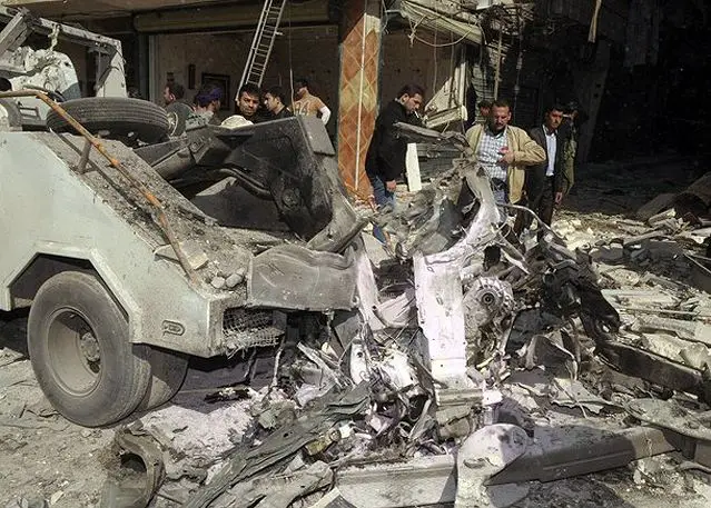A heavy firefight broke out on Monday, March 19, 2012, between Free Syrian Army rebels and forces loyal to President Bashar al-Assad in a main district of the Syrian capital Damascus that is home to several security installations, witnesses said.