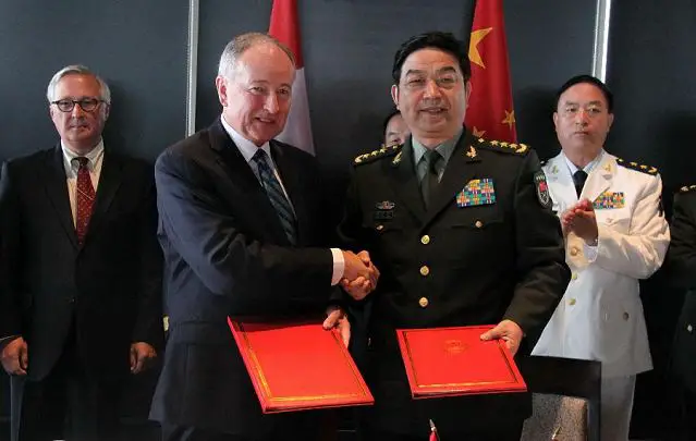 Visiting Chinese Defense Minister Chang Wanquan and his Canadian counterpart Robert Nicolson held talks Thursday, August 22, 2013, pledging to deepen bilateral military communication and cooperation. Chang said military relations between China and Canada have maintained a sound momentum of development, as evidenced by frequent contacts between military leaders of the two sides, and their smooth and close coordination on global and regional issues.