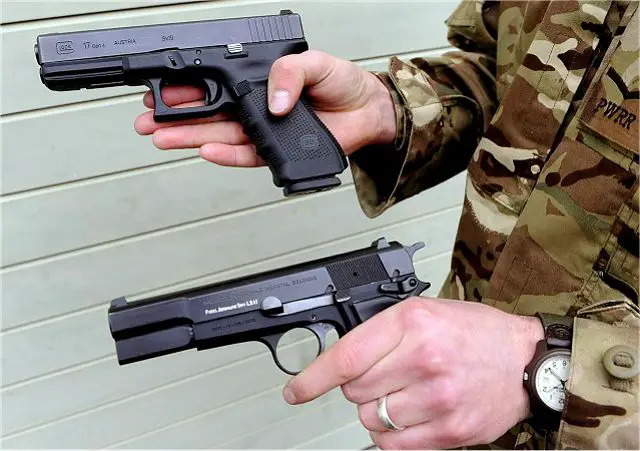 The British Ministry of Defence has signed a £9m contract to provide the British Armed Forces with more than 25,000 new Glock sidearms. The Glock 17 Gen 4 pistol is much lighter than the current Browning pistol, and more accurate. The Glock 17 also has an increased magazine capacity of 17 9mm rounds, compared to 13 rounds for the Browning. 