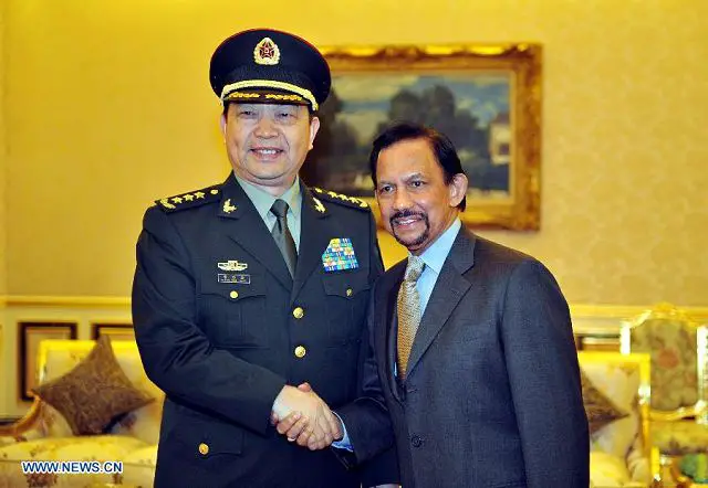 Brunei's Sultan Hassanal Bolkiah met with visiting Chinese Defense Minister Chang Wanquan at the Istana Nurul Iman palace here to discuss bilateral ties and issues of common concern. During the meeting, Chang said China and Brunei have been friendly neighbors since ancient times. 