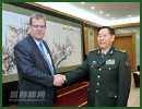 Qi Jianguo, deputy chief of general staff of the Chinese People's Liberation Army (PLA), met with Brendan Sargeant, the visiting deputy secretary strategy of the Australian Department of Defence, in Beijing, Thursday, May 2, 2013.