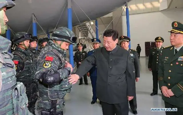 Chinese President Xi Jinping called on the country's armed police forces to forcefully act against terrorism, to safeguard national security and social stability.