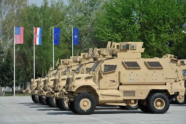 Thirty Mine-Resistant Ambush-Protected Vehicles MRAP MaxxPro for logistic use, donated by the U.S. Government to the Republic of Croatia, were officially taken over in the "Croatia" Barracks in Zagreb on 7 April 2014.