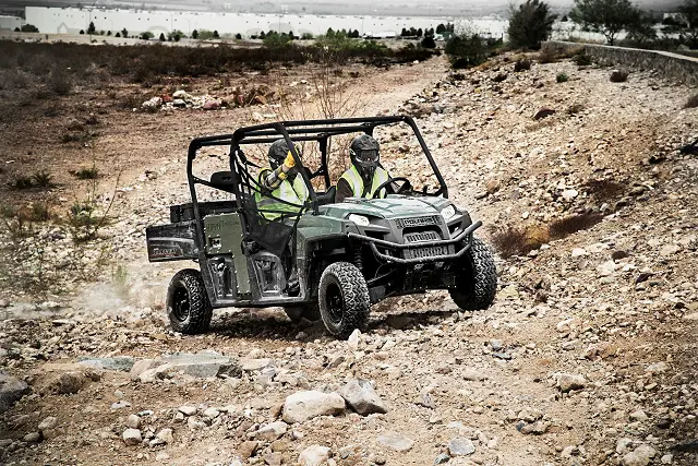Polaris Industries Inc. (NYSE: PII), has engineered a Polaris® RANGER CREW® Diesel side-by-side utility vehicle with an integrated multi-power system, a first for vehicles in this category. A flip of a switch allows operators to power hydraulic, pneumatic, electric and welding equipment directly from the vehicle’s diesel engine through the integrated HIPPO™ Multipower™ System from the Mobile Hydraulic Equipment Company.