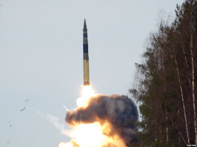Russia has test-fired an intercontinental ballistic missile Topol RS-12 (NATO code SS-25 Sickle Intercontinental Ballistic missile (ICBM) from a test site in southern Russia on Tuesday, March 3, 2014, evening, a Russian defense ministry spokesman said.
