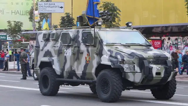 Ukraine national guard receives new KRAZ Spartan armoured personnel carrier