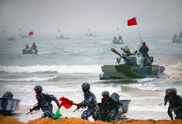 The Chine Army (PLA People's Liberation Army) has doubled the size of its Amphibious Mechanized Infantry Division (AMID) to boost its combat capabilities in the event of a conflict with Taiwan or in the East or South China seas, reports our Chinese-language sister paper Want Daily.