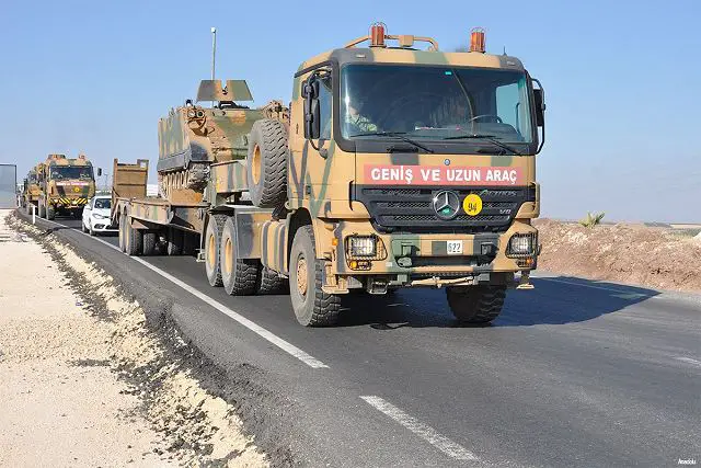 A large number of military convoys carrying missile systems and artillery out from Ankara have reached the Syrian border province of Kilis. Turkish Special Forces Commander Major General Intelligence Aksakalli received information on a last minute check, July 5, 2015.