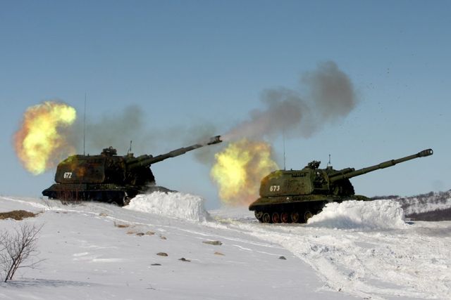 Live firing with 2S19 MSTA-S 2S34 Chosta and Tornado-G MLRS for Russian army artillery units 640 001