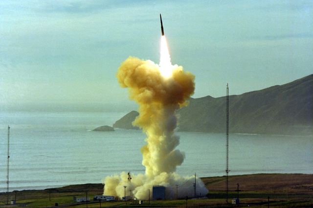 The U.S. Air Force test-launched an unarmed Minuteman 3 missile from California for the second time this week. The missile blasted off at 3:53 a.m. Friday from Vandenberg Air Force Base on the coast northwest of Los Angeles.