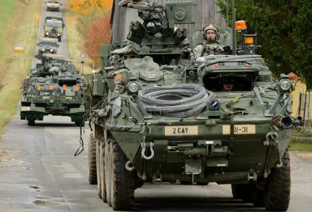 US troops with Stryker combat vehicles on the way to 6 countries through eastern Europe 640 001